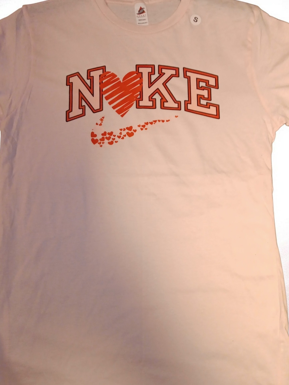 Nike Kids' Short Sleeve Tee - Pink with Red Logo